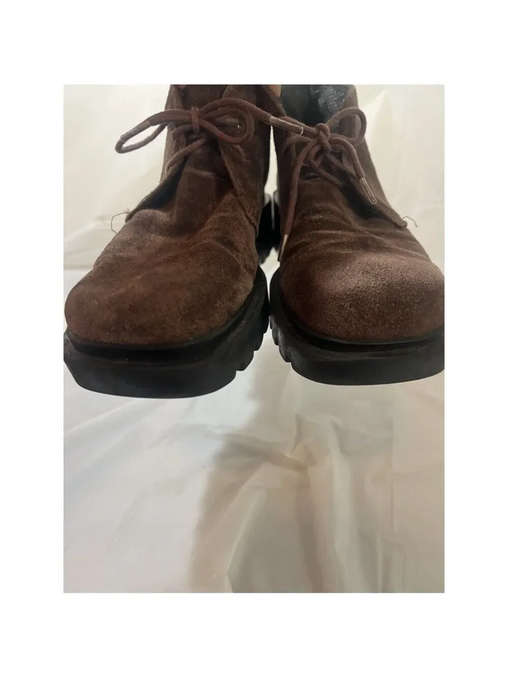 Colin Stuart vintage chunky Platform Loafer Brown Suede Y2K 90's